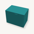 CAD-accurate coloured plastic render of the One Question cascading proposal box