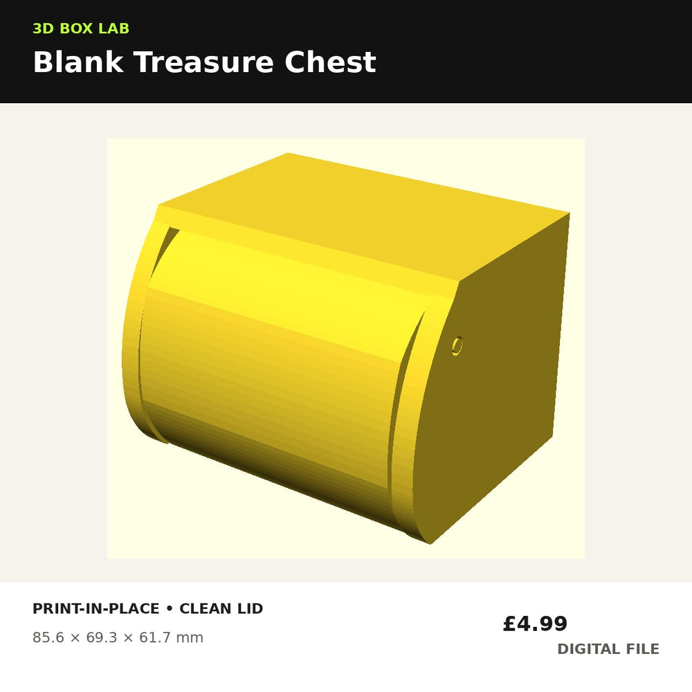 Blank Print-in-Place Treasure Chest