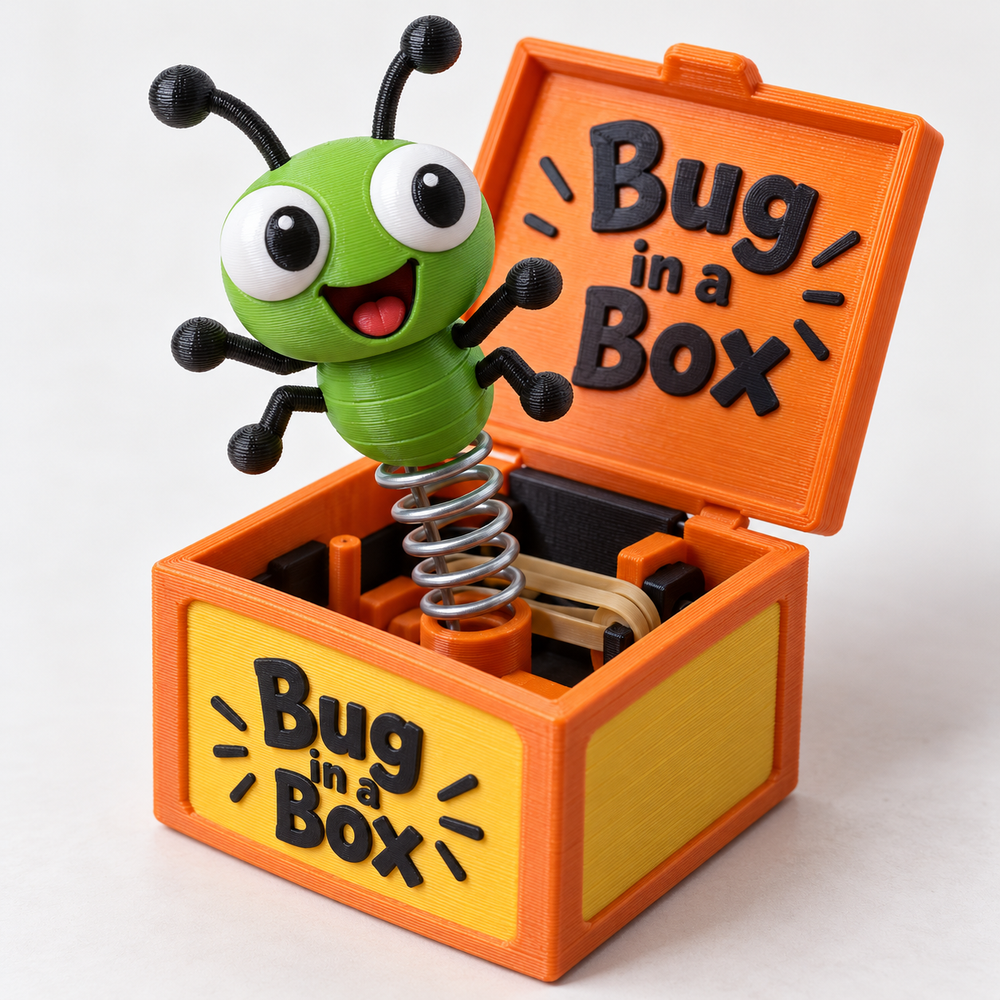 Bug in a Box – Spring-Loaded Elastic-Band Box