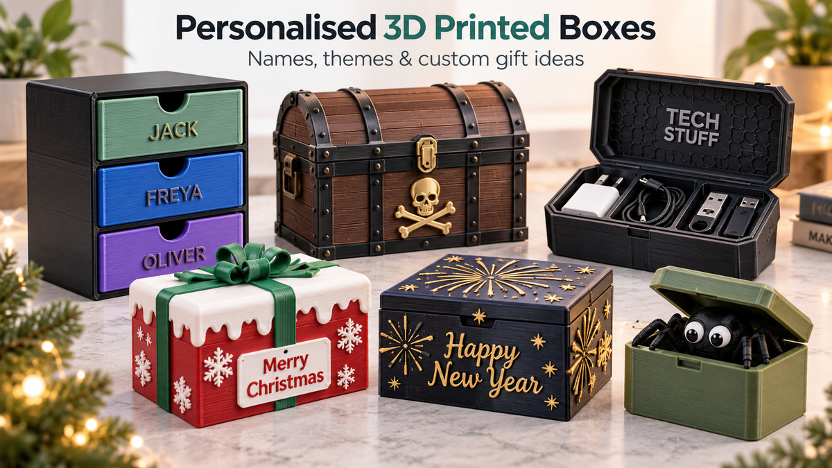 Personalised 3D Printed Boxes - custom theme preview service